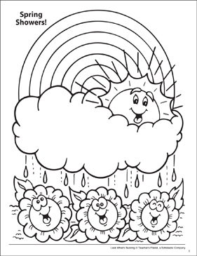 Spring coloring page printable coloring pages