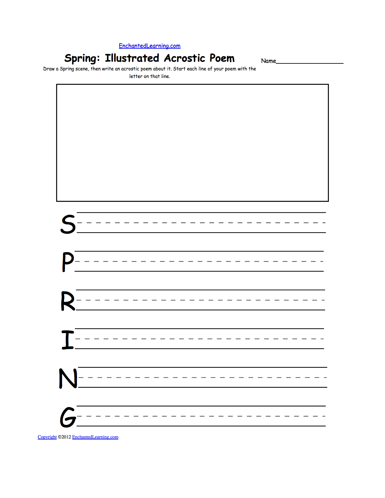 Writing worksheets spring theme page at