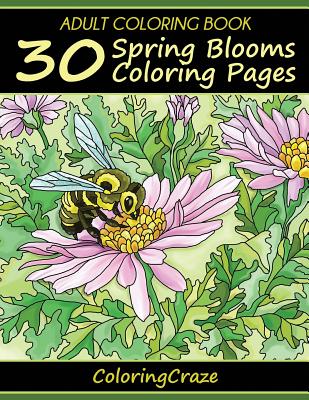 Adult coloring book spring blooms coloring pages paperback tattered cover book store