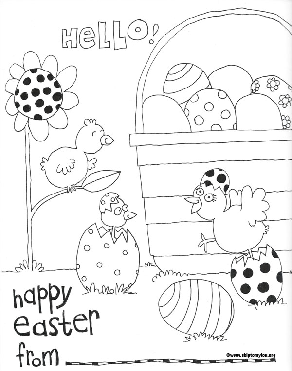 Easter basket coloring page skip to my lou