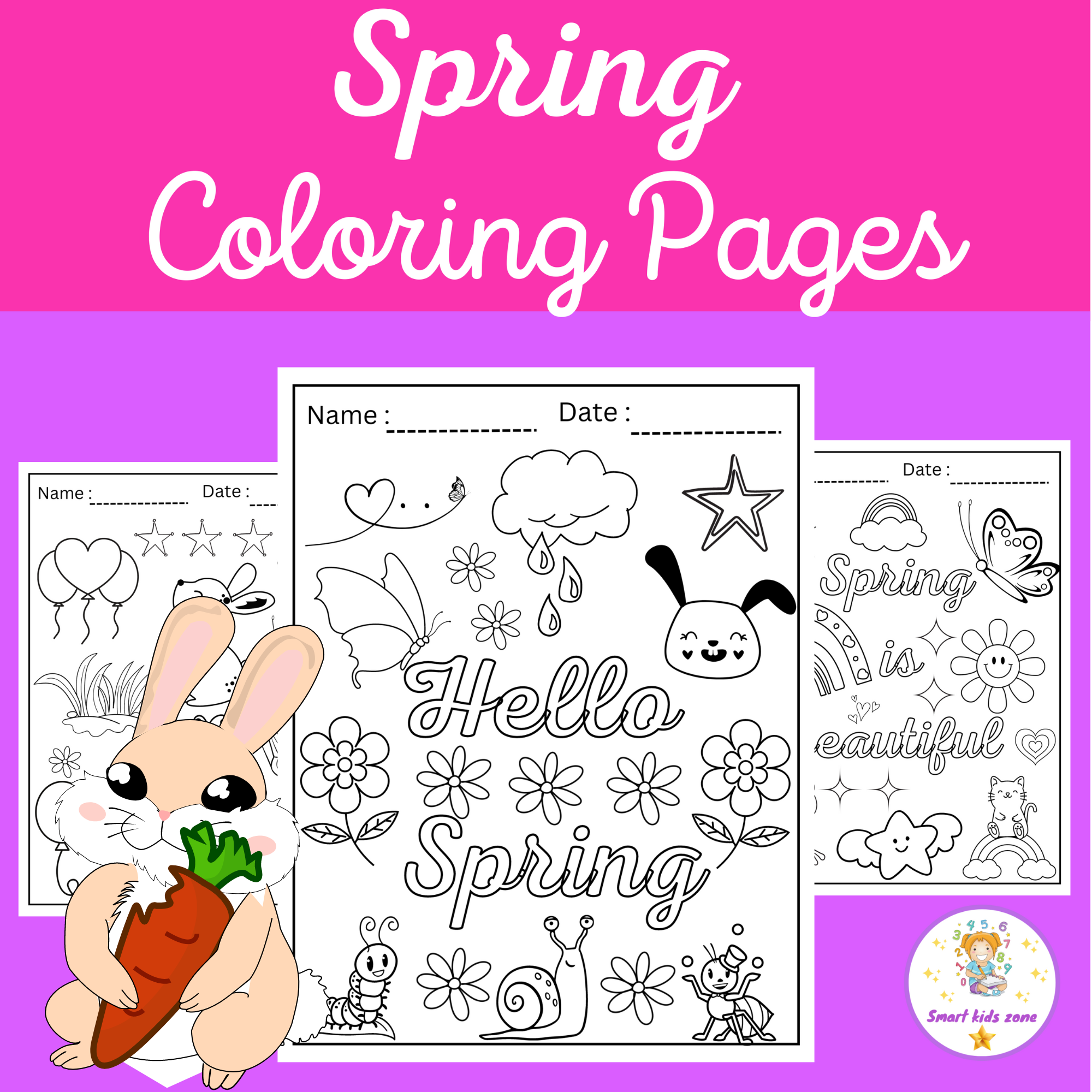 Fun spring coloring pages first day of spring coloring pages easter made by teachers