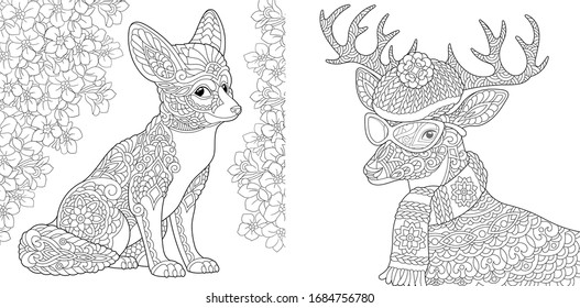 Line art mother baby koalas kangaroo stock vector royalty free