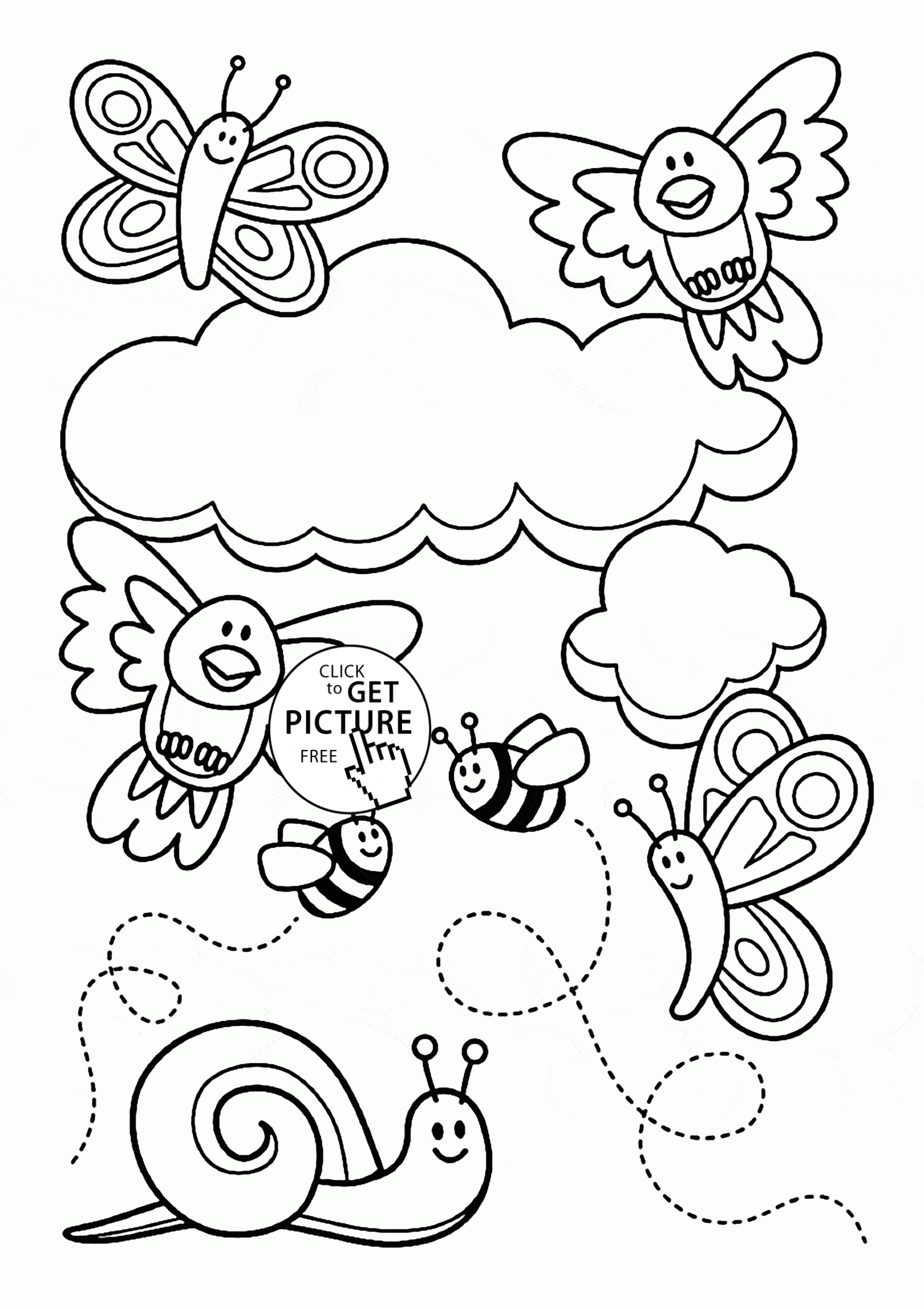 Baby animal and spring coloring page for kids seasons coloring pages printables free â pãginas pa colore de animales cacoles dibujo pajos pa colore