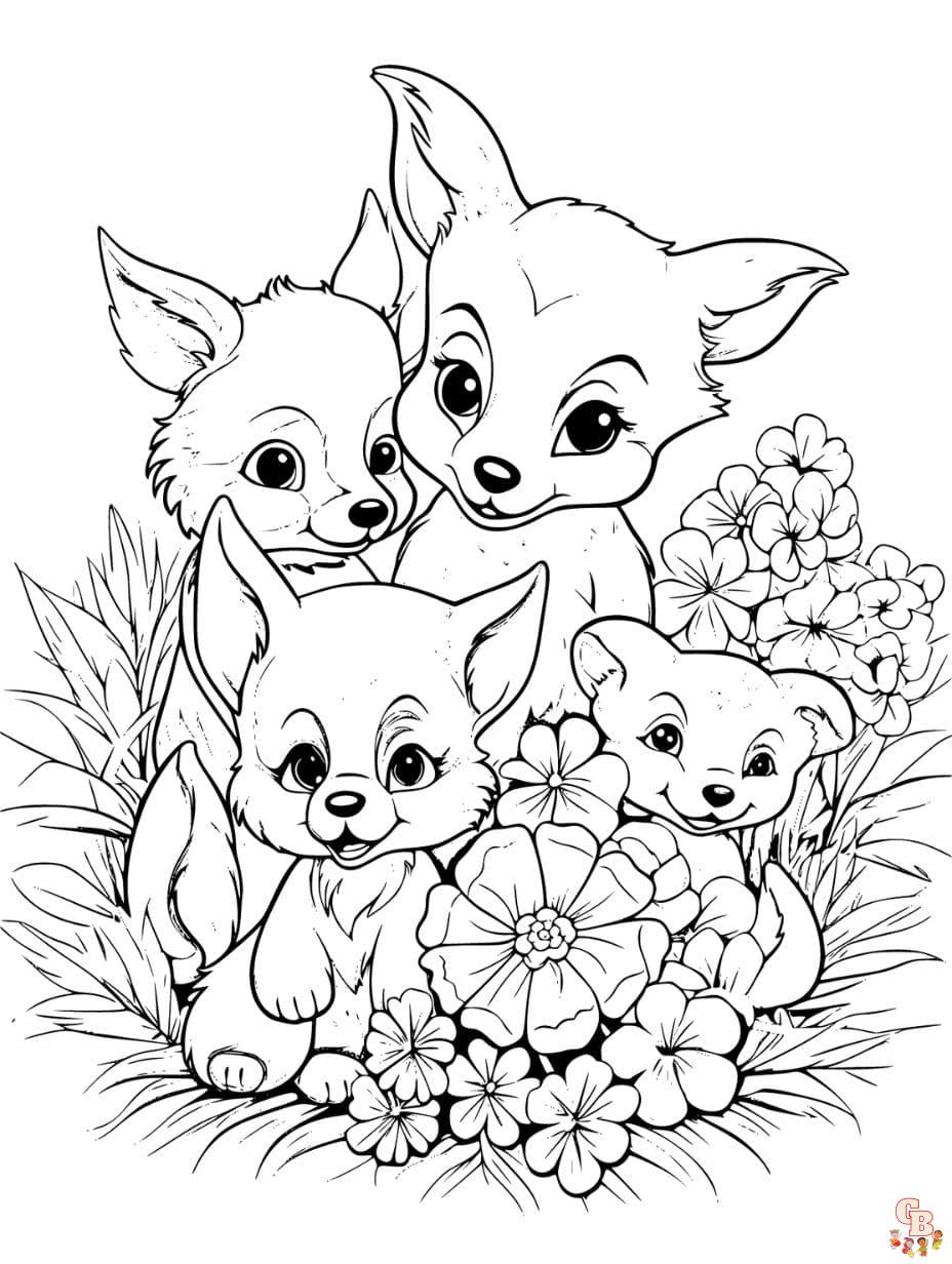 Free spring coloring pages for kids