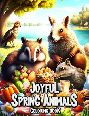 Joyful spring animals coloring book relaxing scenes and cute characters to color paperback wild rumpus