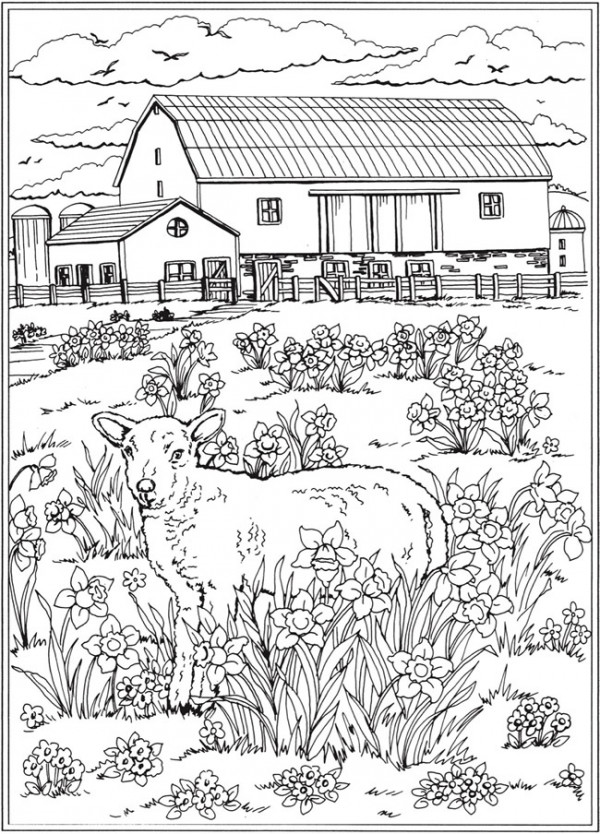 Spring coloring pages â