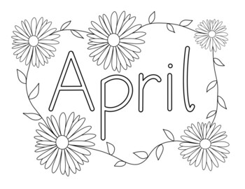 April coloring page by grace filled creations tpt