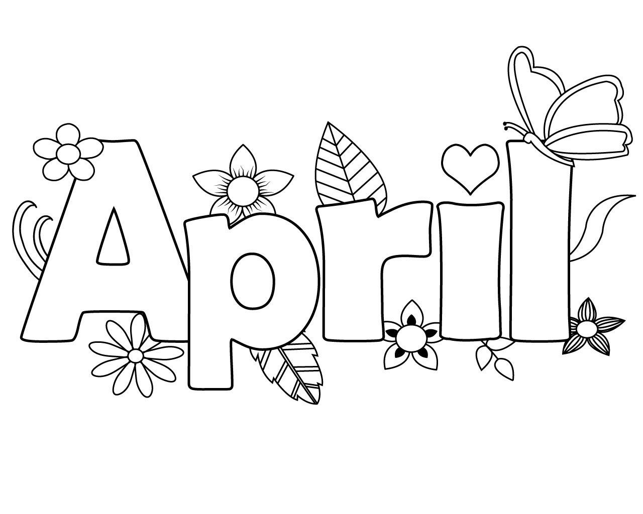 Creative picture of april coloring pages