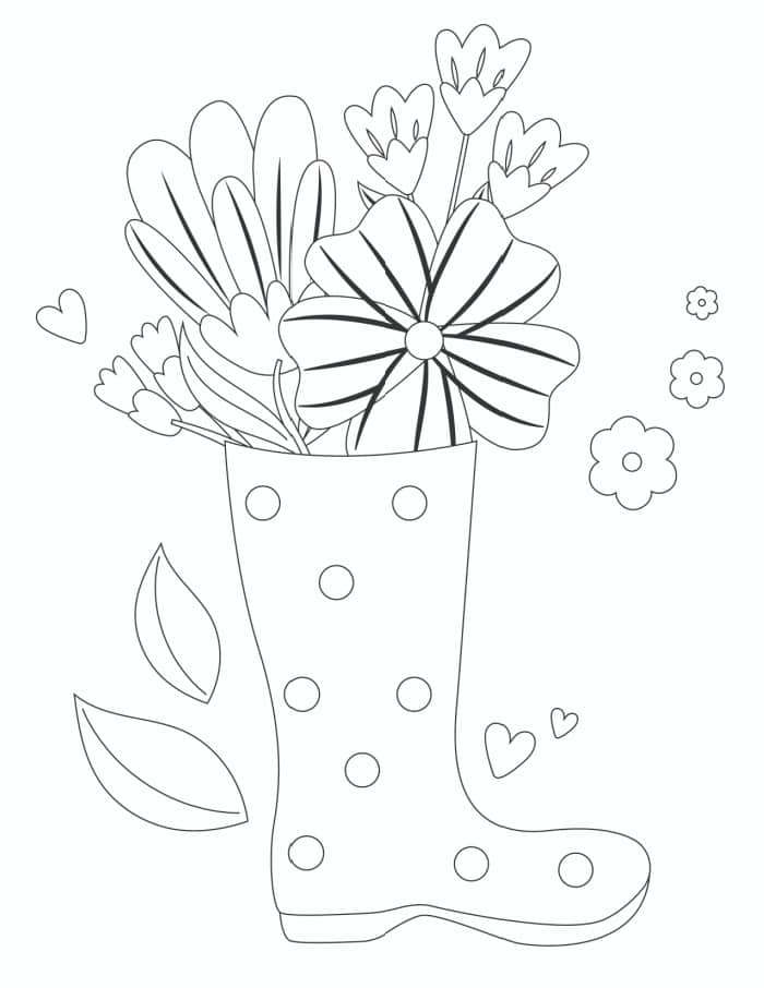 Free printable spring flowers coloring pages