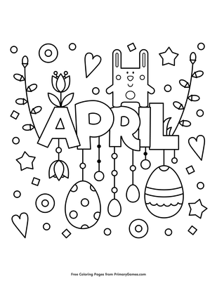 April coloring page â free printable pdf from