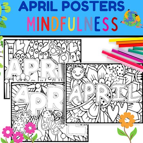 Spring theme april mindfulness coloring sheets mandala april activity