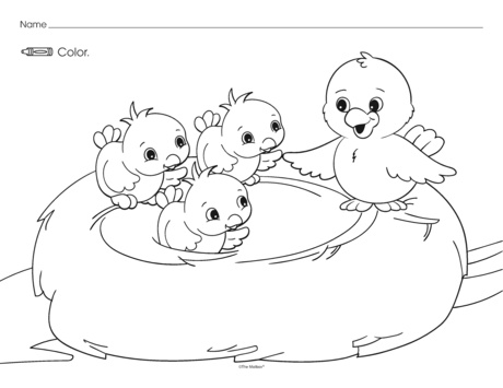 Spring coloring page lesson plans