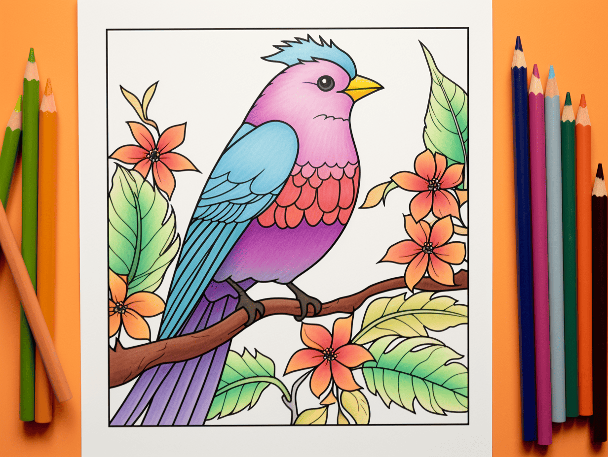 Bird coloring pages free printable sheets