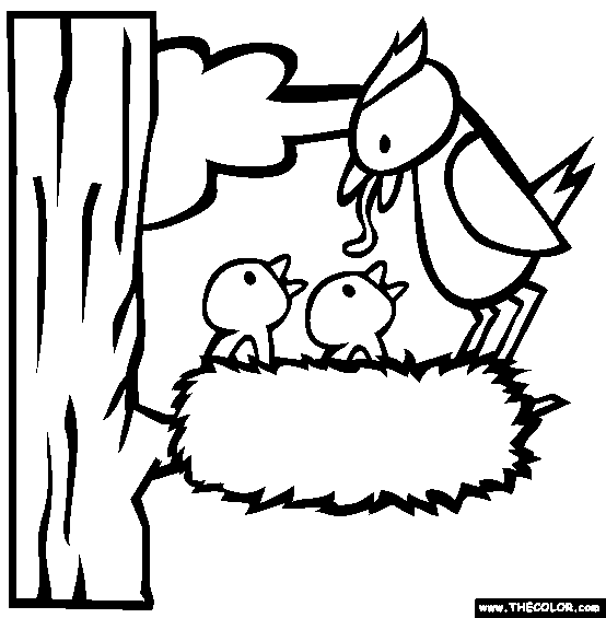 Spring online coloring pages