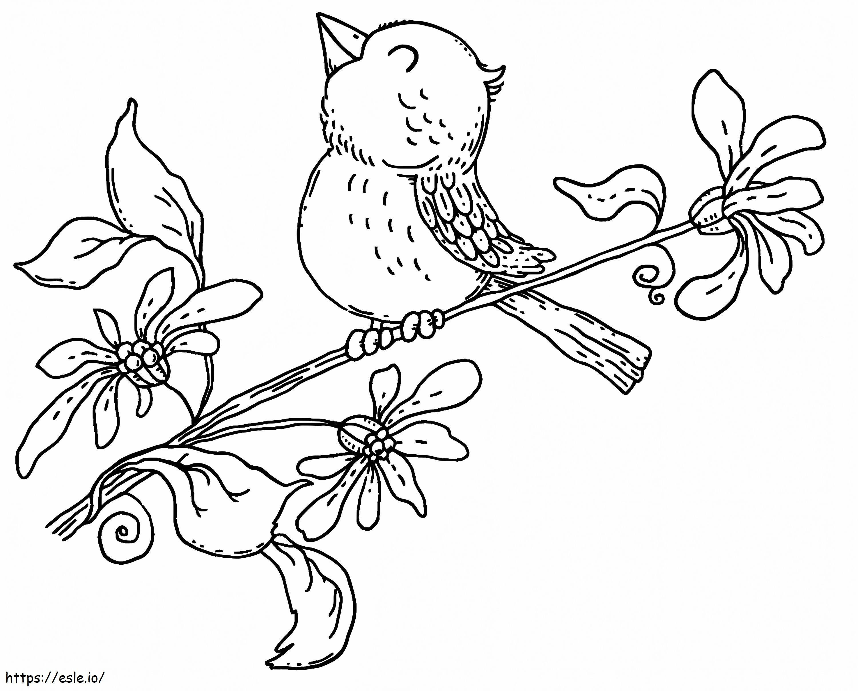 Spring bird x coloring page