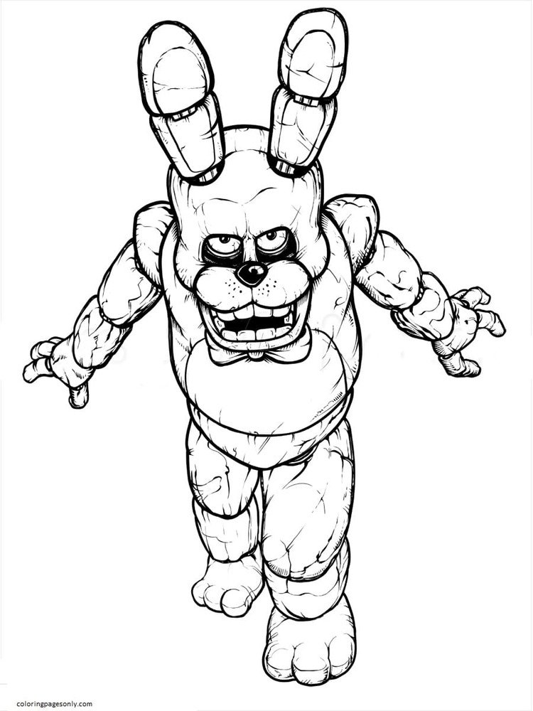 Five nights at freddys coloring pages printable for free download