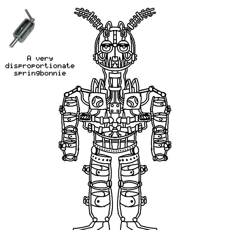 A very disproportionate spring bonnie design rfivenightsatfreddys