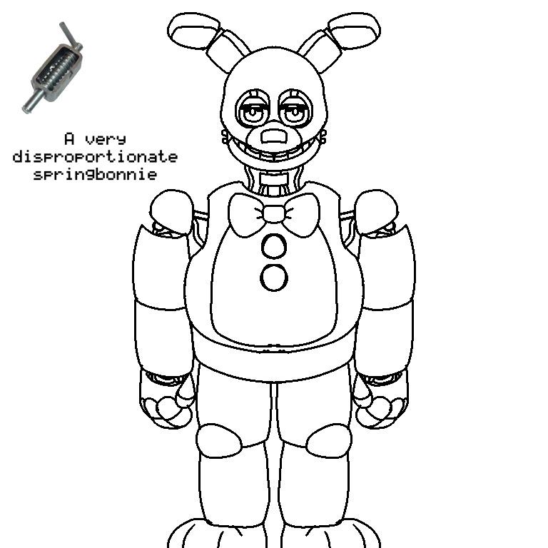 A very disproportionate spring bonnie design rfivenightsatfreddys