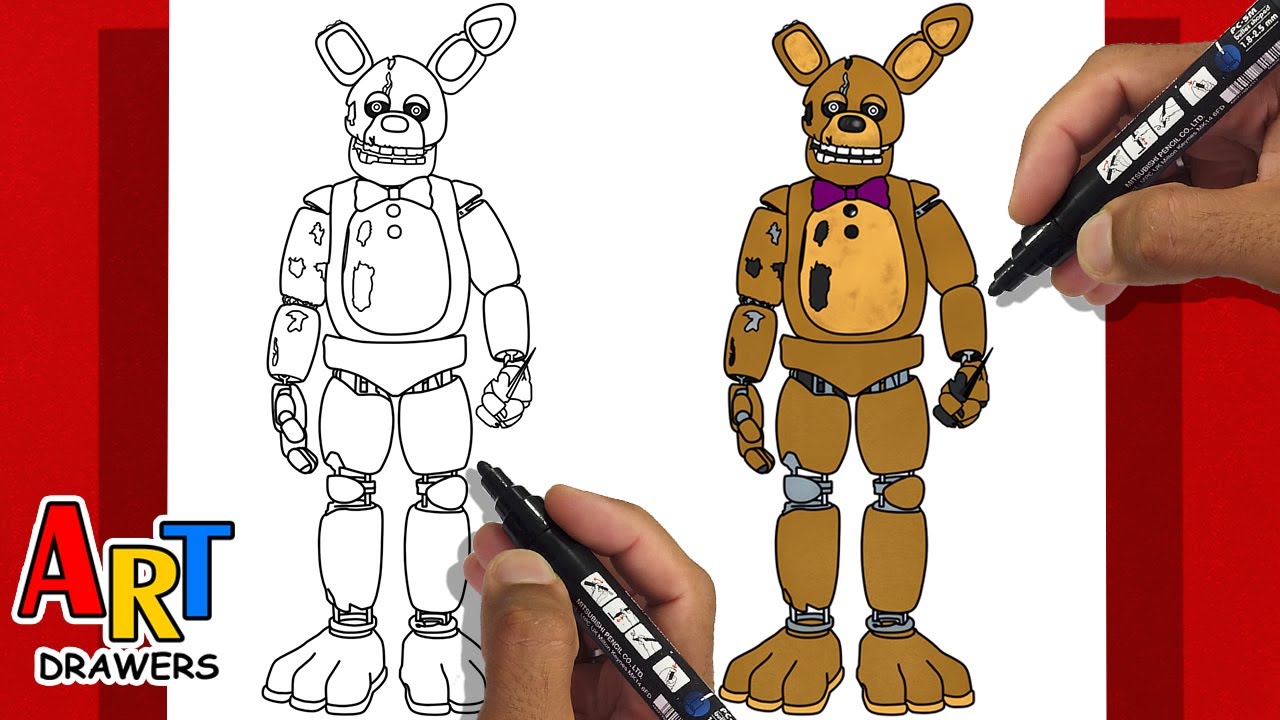 How to draw spring bonnie five nights at freddys fnaf