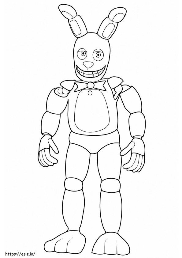 Spring bonnie fnaf coloring page