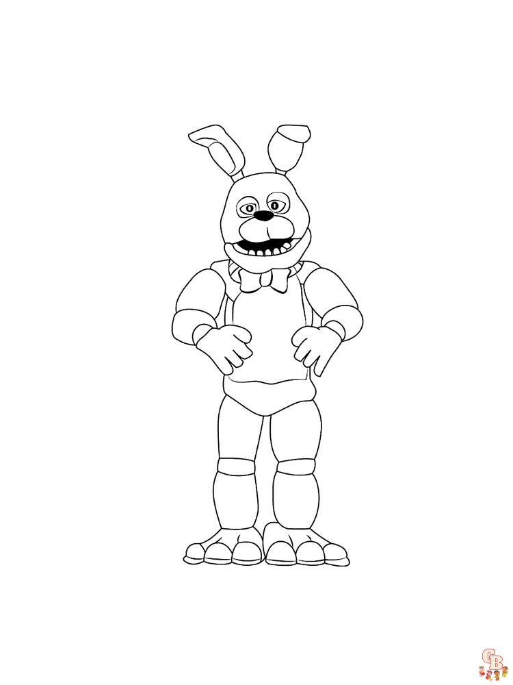 Free printable animatronics coloring pages for kids