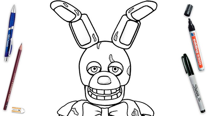 How to draw spring bonnie fnaf