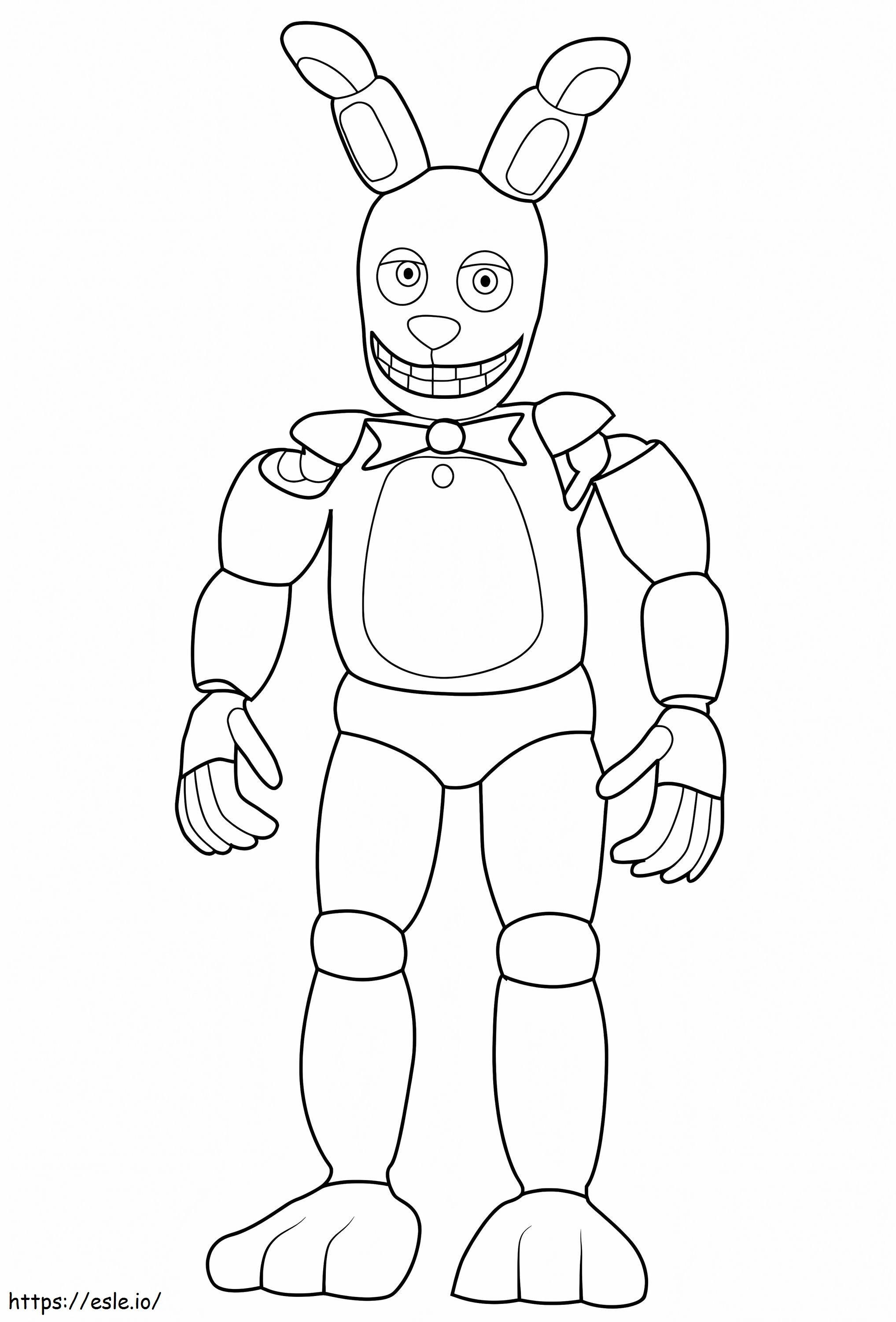 Spring bonnie fnaf coloring page