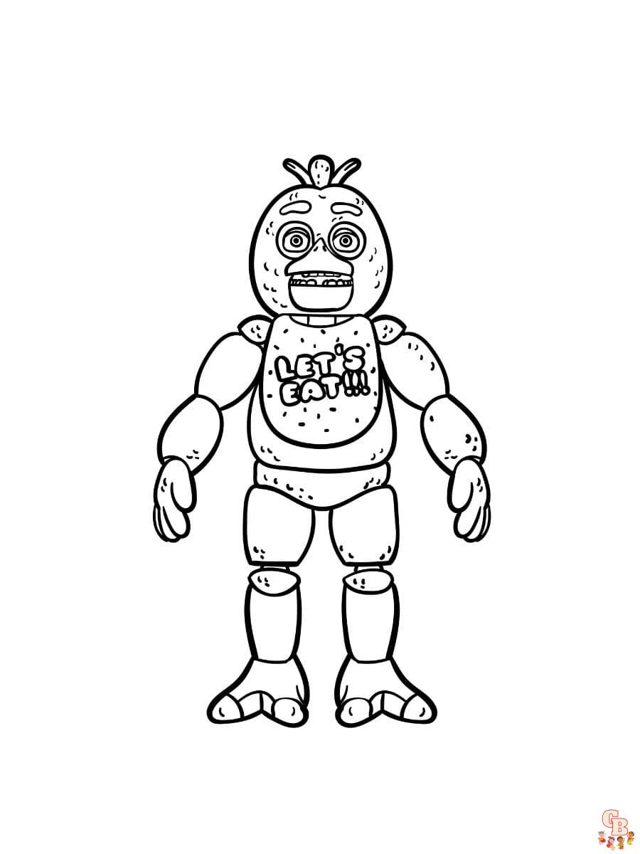 Printable chica coloring pages free for kids and adults