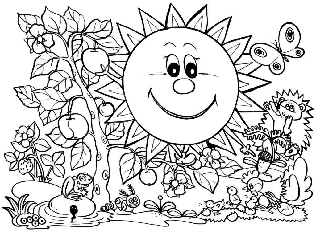 Mindfulness coloring sheet for children