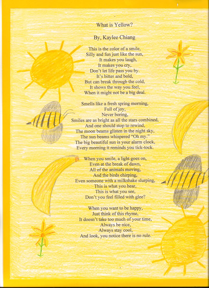 Color poems resourcing teachers