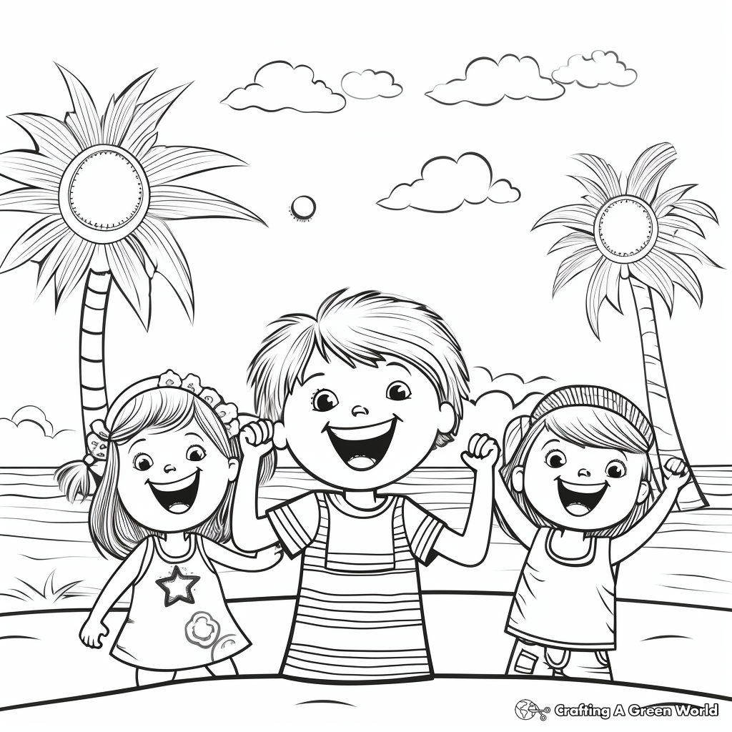 Spring break coloring pages