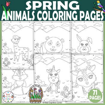 Spring break coloring pages tpt