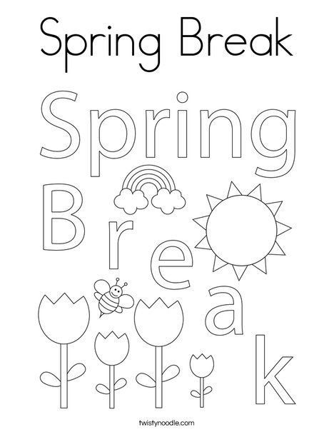 Spring eak coloring page spring eak homework spring writing activity spring eak activity