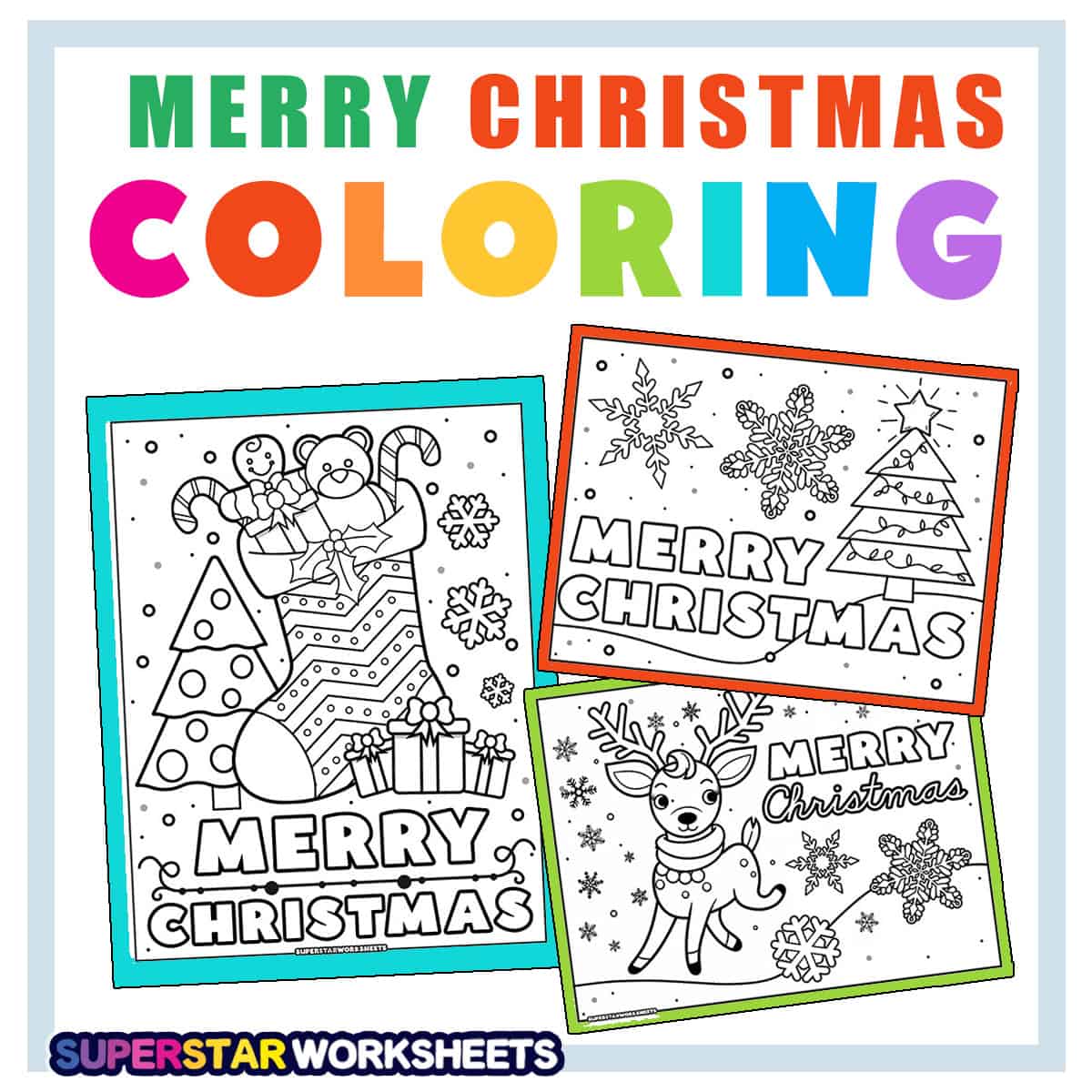 Merry christmas coloring pages