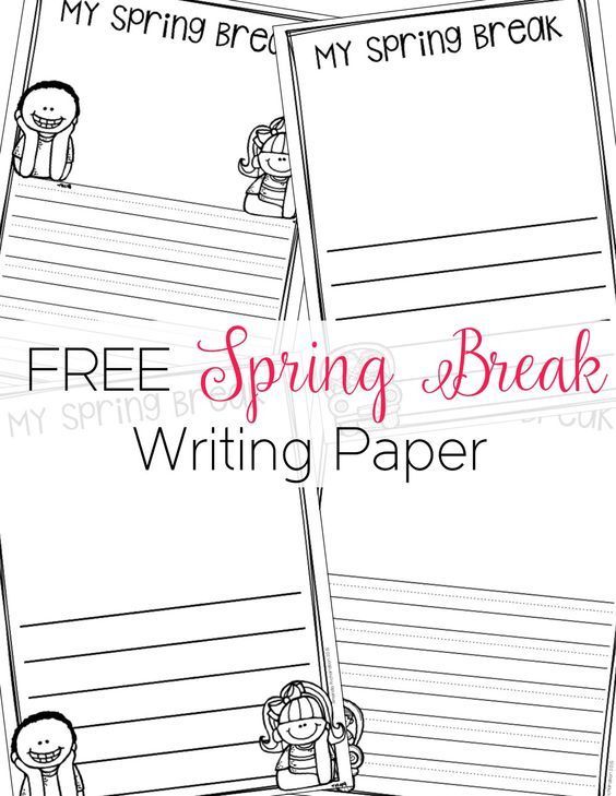 Free spring break writing activity for kinder first and second grade first grade writing spring writing kindergarten writing