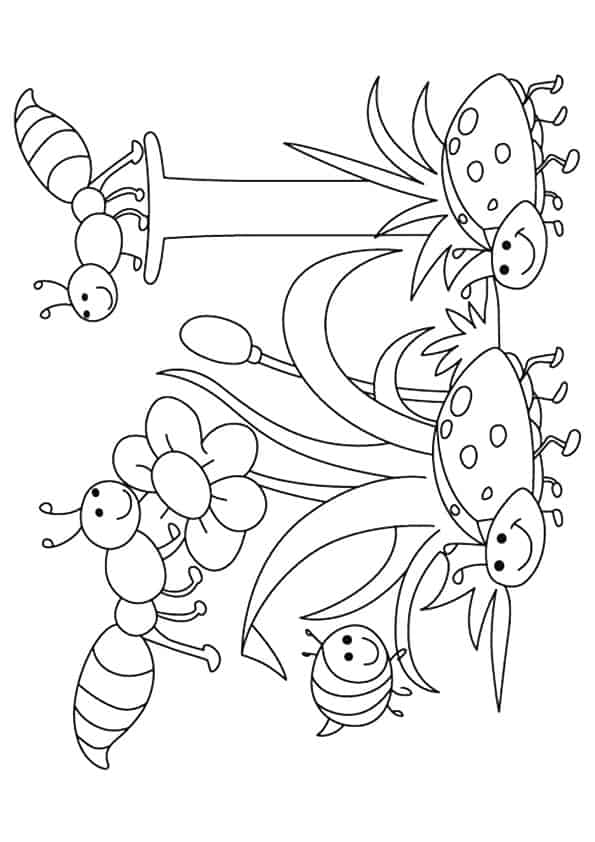 Spring coloring pages