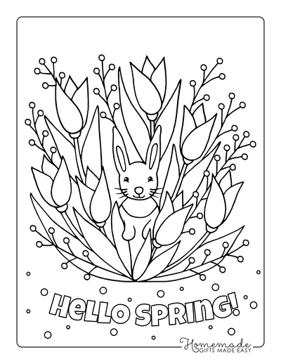 Free printable easter bunny coloring pages for kids adults