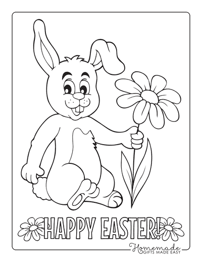 Free printable easter bunny coloring pages for kids adults