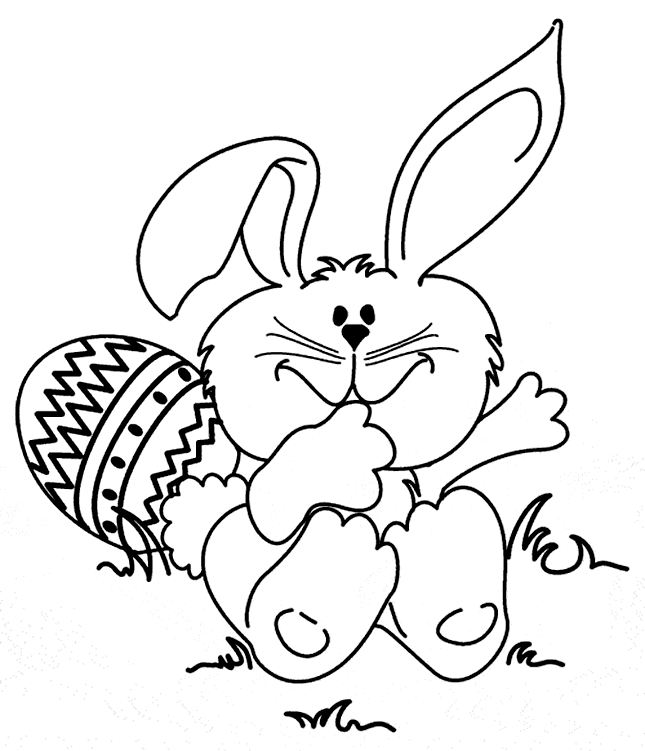 Easter bunny coloring page