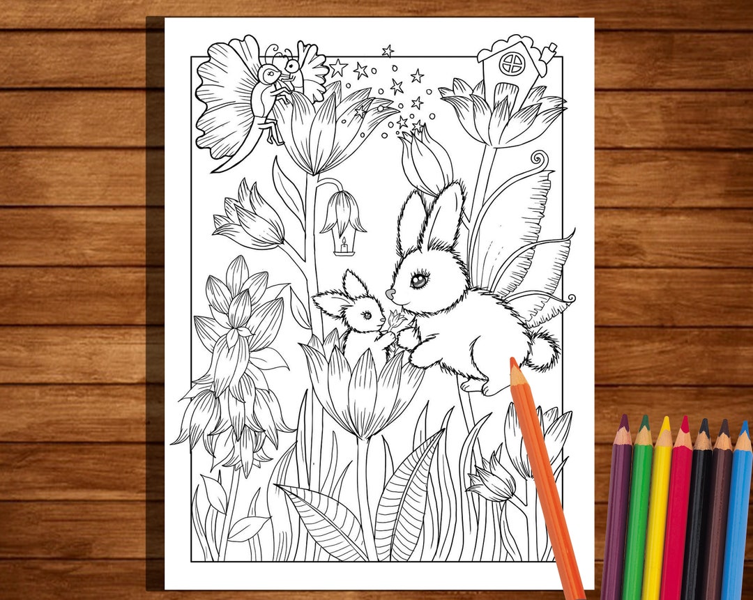 Spring coloring page easter easter coloring page rabbit coloring page bunny coloring page coloring page