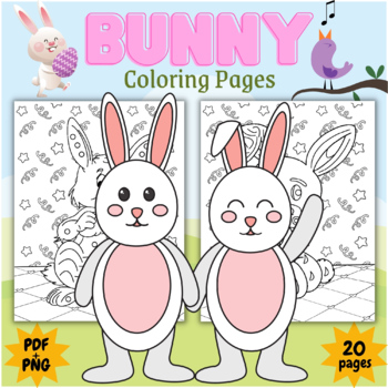 Prinatble spring bunny rabbit coloring sheets