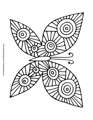 Butterfly coloring page â free printable pdf from