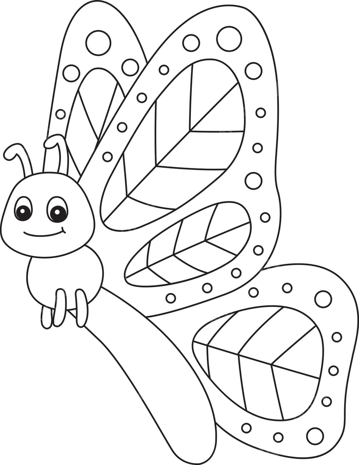 Spring butterfly isolated coloring page for kids beginning outline graphic vector butterfly drawing ring drawing spring drawing png and vector with transparent background for free download