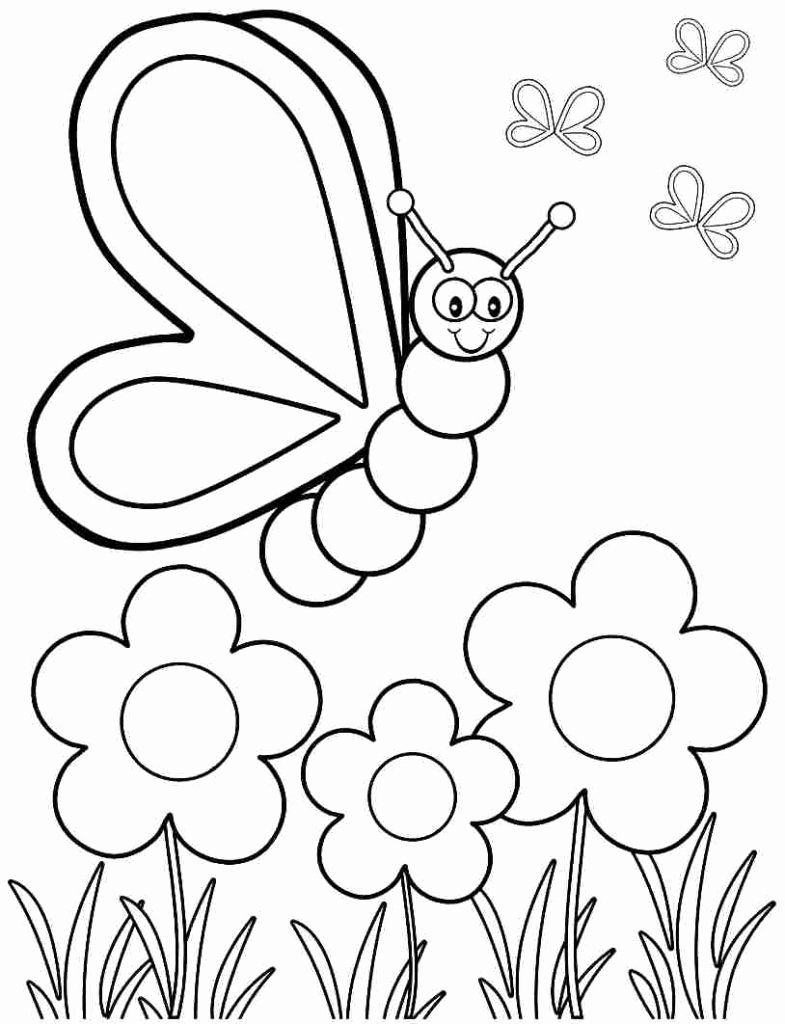 Coloring pages plex coloring pages online best of top spring butterfly coloring page