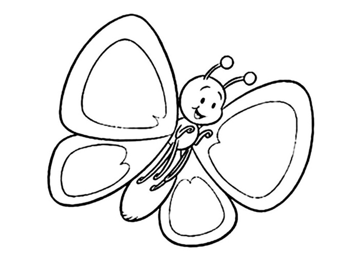 Spring butterfly coloring pages