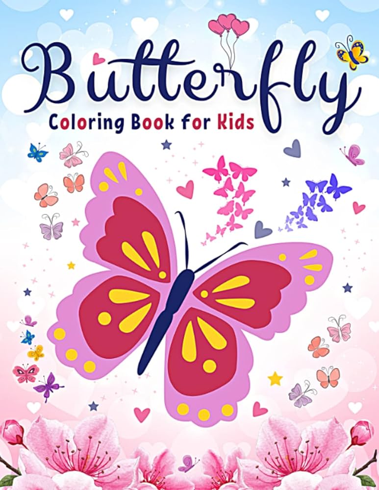 Butterfly coloring book for kids ages