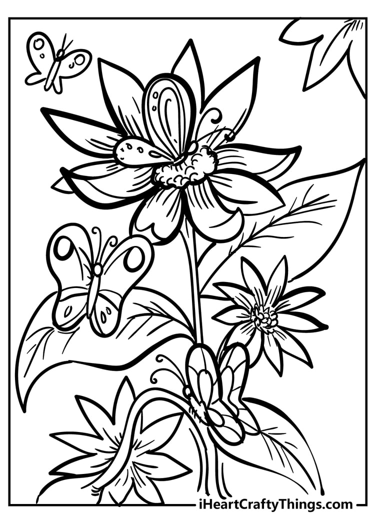 Butterfly coloring pages free printables