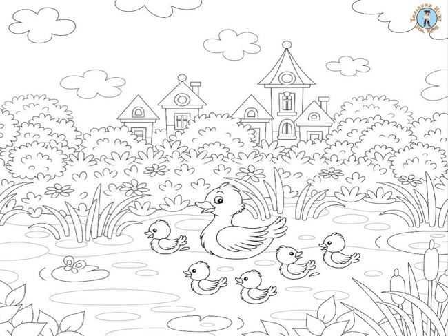 Spring coloring page