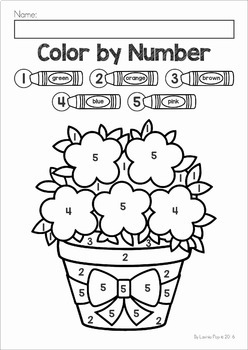 Color by number spring by lavinia pop tpt