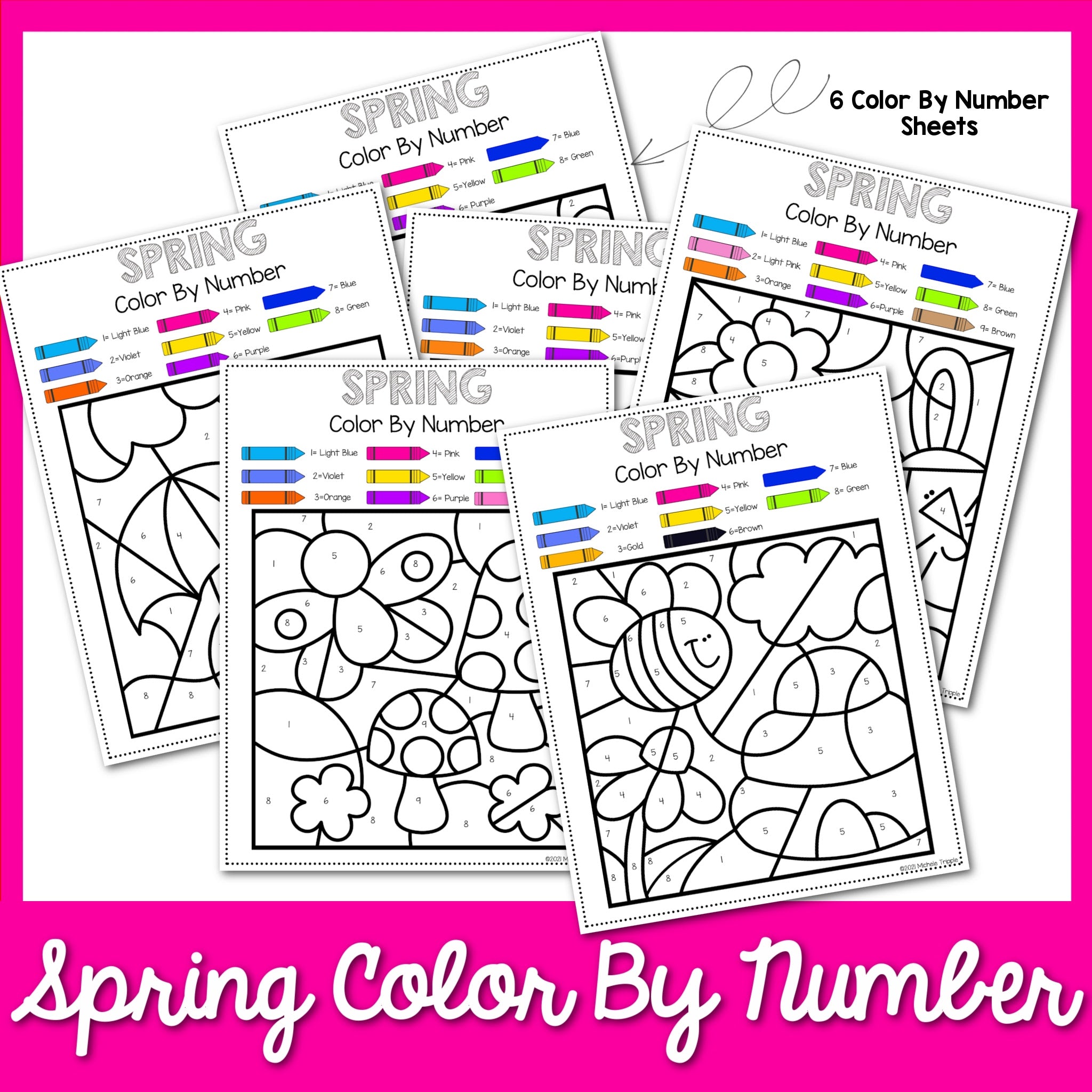 Spring color by numbers â